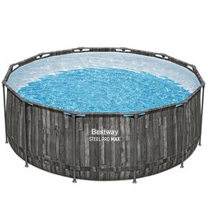 Каркасный бассейн 561QY Bestway Steel Pro Max - Grey Wood 366*122 см