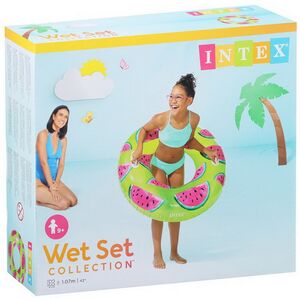 Надувной круг с ручками Тропические Фрукты - Арбуз 107 см INTEX фото 7
