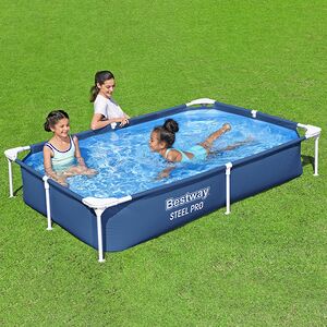 Прямоугольный каркасный бассейн Bestway Steel Pro 221*150*43 см