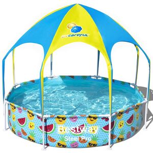 Каркасный бассейн 56432 Bestway Splash-in-Shade 244*51 см с навесом и разбрызгивателем Bestway фото 2