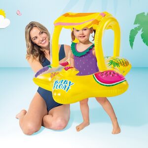 Надувные ходунки с навесом Тропический Край 81*79 см, 1-2 года INTEX фото 3