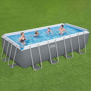 Прямоугольный каркасный бассейн Bestway Steel Pro Max 488*244*122 см, песочный фильтр-насос, аксессуары