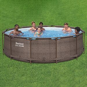 Каркасный бассейн 56709 Bestway Steel Pro Max 366*100 см, фильтр-насос, лестница
