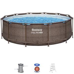 Каркасный бассейн 56709 Bestway Steel Pro Max 366*100 см, фильтр-насос, лестница Bestway фото 2