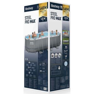 Каркасный овальный бассейн 56710 Bestway Steel Pro Max 549*274*122 см, фильтр-насос, аксессуары Bestway фото 11