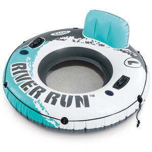 Надувной круг-кресло River Run с сетчатым дном 135 см аквамарин INTEX фото 4