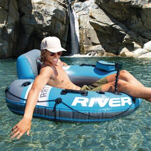 Надувной круг-кресло River Run Pro 140*132 см с креплением INTEX фото 3