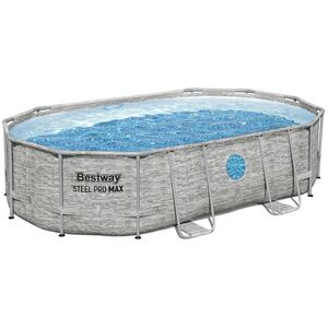 Каркасный овальный бассейн Bestway Steel Pro Max 488*305*107 см, песочный фильтр-насос, аксессуары Bestway фото 7
