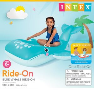 Надувная игрушка для плавания Голубой Кит 168*140 см INTEX фото 6
