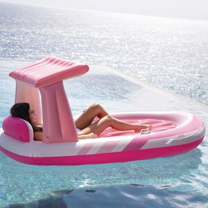 Надувной матрас-плот с навесом Pinky Lounge 244*119 см, розовый INTEX фото 4