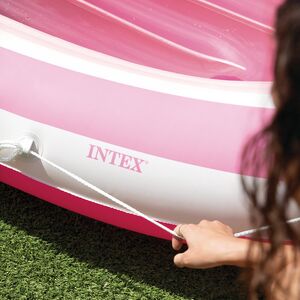 Надувной матрас-плот с навесом Pinky Lounge 244*119 см, розовый INTEX фото 7