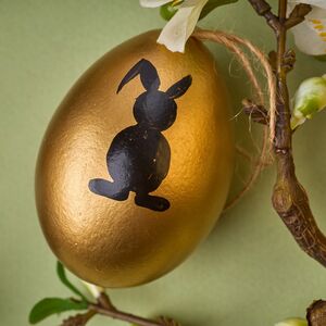 Пасхальные подвески Яйца - Golden Easter 6 см, 12 шт, натуральные Breitner фото 2