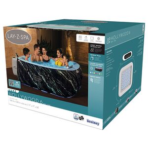 Надувной бассейн-джакузи Lay-Z-Spa: Hollywood Luxe 180*180*66 см, аэромассаж, теплосберегающий тент, подсветка Bestway фото 10