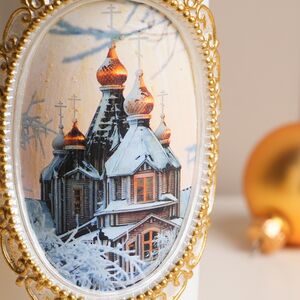 Свеча Зимняя Церковь 15 см Омский Свечной фото 5