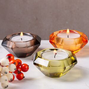 Набор стеклянных подсвечников Calore Avvolgente 7 см, 3 шт