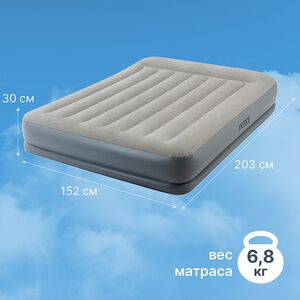 Надувной матрас с насосом Pillow Rest 152*203*30 см INTEX фото 2