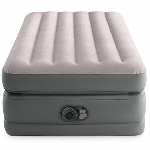Надувная кровать с насосом Prime Comfort Twin, 99*191*51 см, серая INTEX фото 4