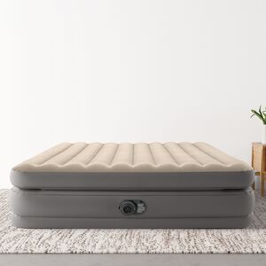 Надувная кровать с насосом Prime Comfort Queen, 152*203*51 см, бежевая INTEX фото 8