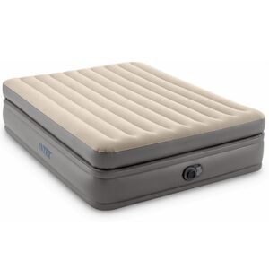 Надувная кровать с насосом Prime Comfort Queen, 152*203*51 см, бежевая INTEX фото 5
