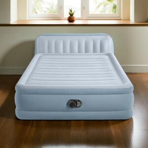 Надувная кровать с насосом Queen Plush 152*236*86 см INTEX фото 5
