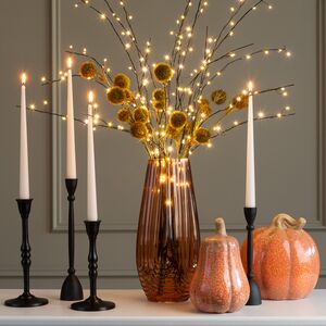 Декоративный подсвечник для 1 свечи Асемира 23 см черный Koopman фото 3