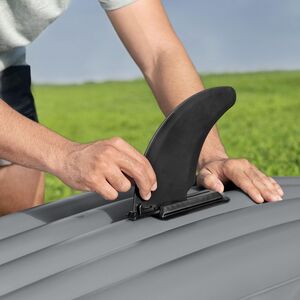 Надувная байдарка Rapid-X3 трехместная 381*100 см + насос и весла, серая Bestway фото 9