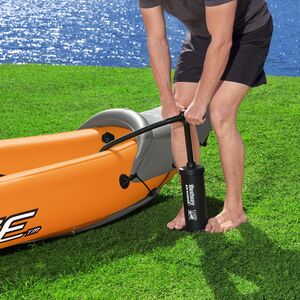 Надувная байдарка Rapid-X3 трехместная 381*100 см + насос и весла, оранжевая Bestway фото 5