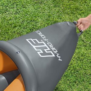 Надувная байдарка Rapid-X3 трехместная 381*100 см + насос и весла, оранжевая Bestway фото 8