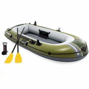 Надувная лодка Seahawk (Сихоук) двухместная 236*114*41 см + насос и весла INTEX (Интекс) фото 2