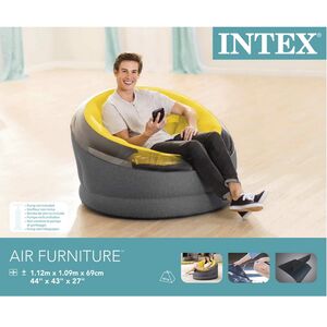 Надувное кресло Empire Chair 112*109*69 см жёлтое INTEX фото 5
