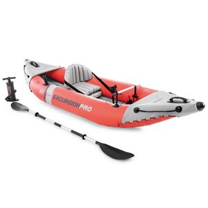 Надувная байдарка Excursion Pro K1 одноместная 305*91*46 см + насос и весло INTEX фото 2