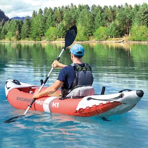 Надувная байдарка Excursion Pro K1 одноместная 305*91*46 см + насос и весло