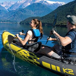 Надувная байдарка Explorer-К2 двухместная 312*91*51 см + насос и весла INTEX фото 3