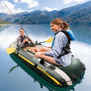 Надувная лодка SeaHawk 200-Set двухместная 236*114*41 см + насос и весла INTEX фото 3