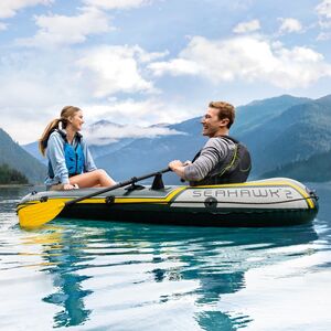 Надувная лодка SeaHawk 200-Set двухместная 236*114*41 см + насос и весла