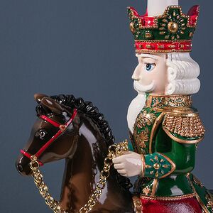 Декоративный подсвечник Щелкунчик - Prince Theodore Christmas 33 см зеленый EDG фото 5