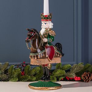 Декоративный подсвечник Щелкунчик - Prince Theodore Christmas 33 см зеленый EDG фото 8