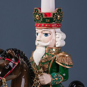 Декоративный подсвечник Щелкунчик - Prince Theodore Christmas 33 см зеленый EDG фото 2