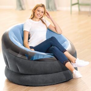 Надувное кресло Empire Chair 112*109*69 см голубое INTEX фото 3