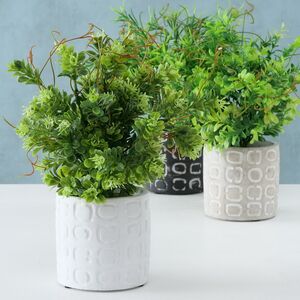 Искусственное растение в горшке Boxwood 29 см бежевый Boltze фото 4