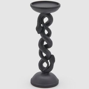 Металлический подсвечник для 1 свечи Graceful Snake 25 см черный