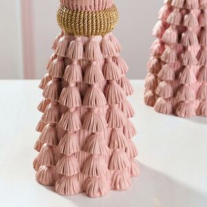 Декоративный подсвечник Tassel Roggero 15 см пудровый EDG (ЭДГ) фото 5