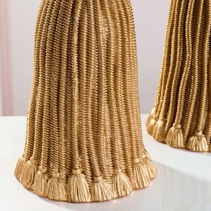 Декоративный подсвечник Grande Tassel 26 см золотой EDG (ЭДГ) фото 5