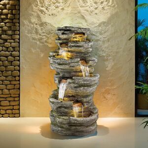 Садовый фонтан Водопад Гранд-Фолс 202 см с LED подсветкой Winter Deco фото 4