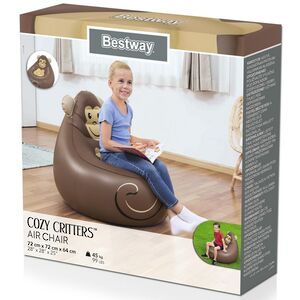 Детское надувное кресло Cozy Critters - Обезьянка 72*72*64 см Bestway фото 12