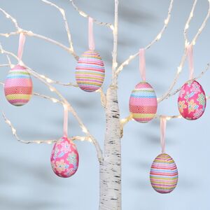 Пасхальные украшения Яйца - Pinky Easter 7 см, 6 шт, подвеска Koopman фото 2