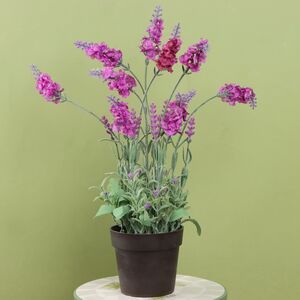 Искусственный цветок Лаванда Loddon Pink в горшке 38 см