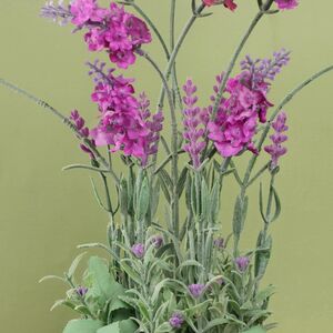 Искусственный цветок Лаванда Loddon Pink в горшке 38 см Kaemingk фото 2