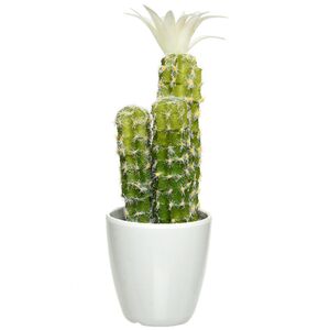 Искусственное растение в горшке Кактус White Pearl 24 см Kaemingk фото 2