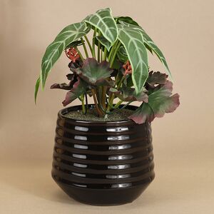 Искусственное растение в горшке Alocasia Green 25 см